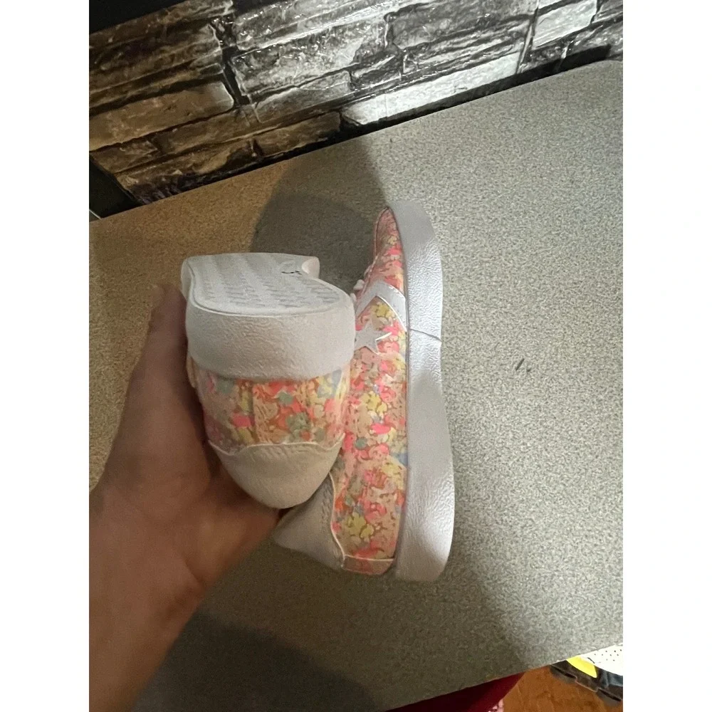 Converse Breakpoint Ox Womens 5.5‎ Floral Low Top Sneakers Pink Yellow 555953C